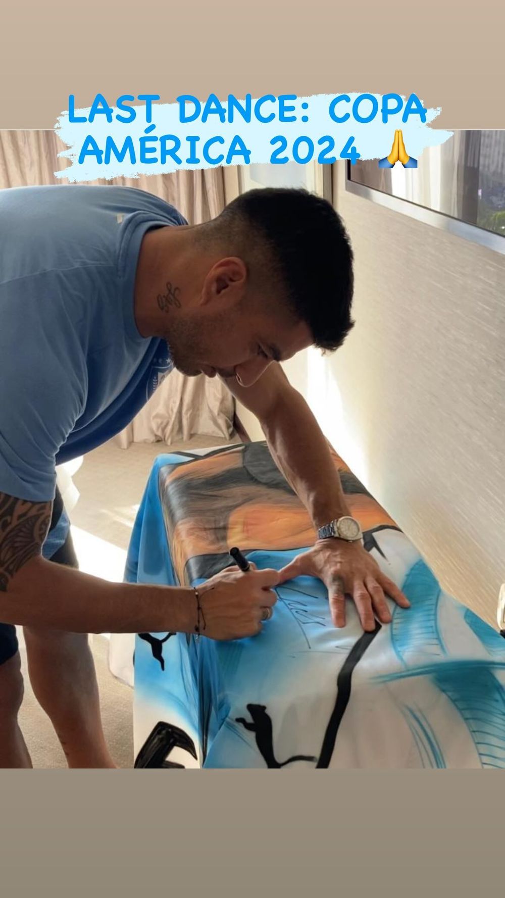 El apoyo de La Banda Celeste para Luis Suárez
