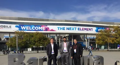 Alan Sulimovich, Liber Fernandez y Amilcar Perea en el Movil World Congress