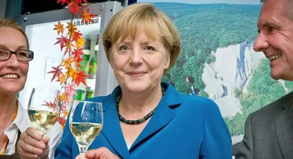 Así celebró su triunfo Angela Merkel