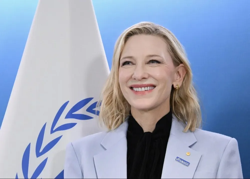 La actriz Cate Blanchett es embajadora de buena voluntad de la Agencia de la ONU para los refugiados (ACNUR)