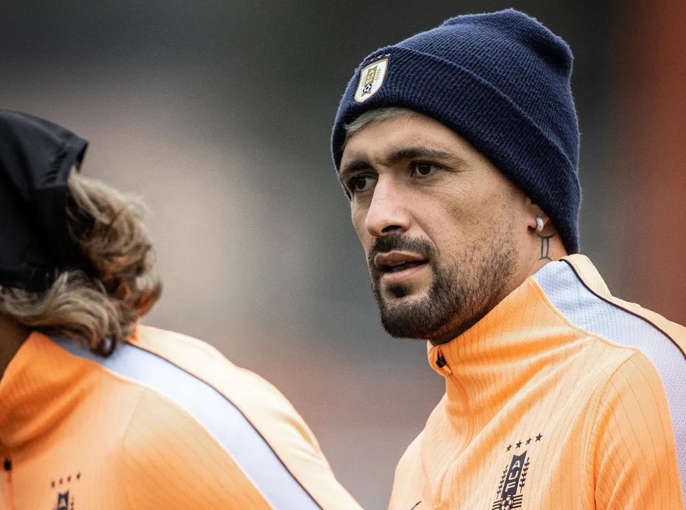 Giorgian de Arrascaeta en un entrenamiento de la selección uruguaya previo al Mundial 2026