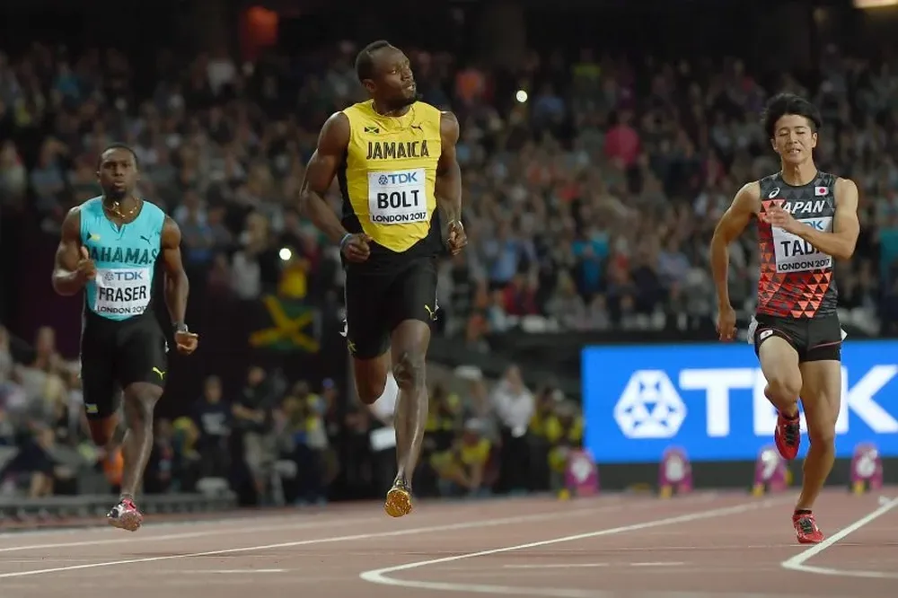 Bolt ganó la serie sin ser muy apremiado por sus rivales.