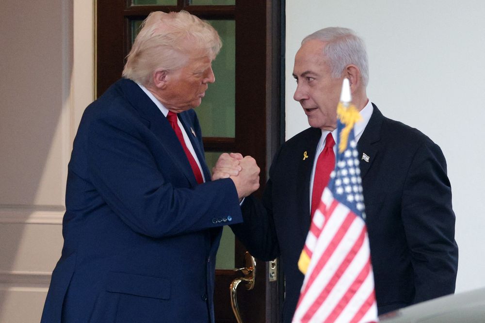 Netanyahu con Trump en Washington - 7-4- AFP.jpg