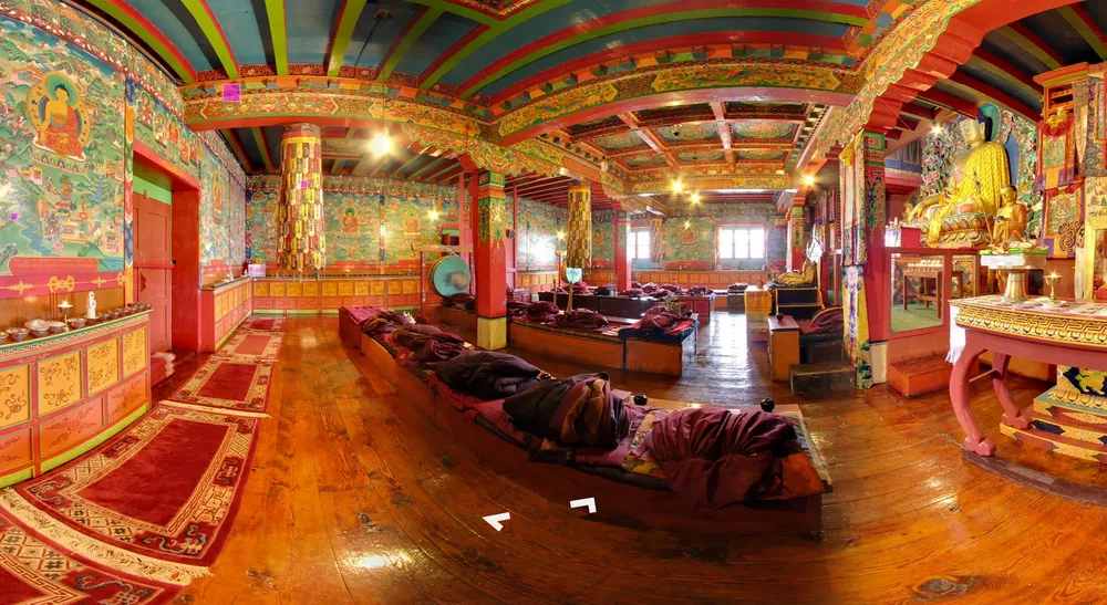 Interior del monasterio de Tengboche en Everest