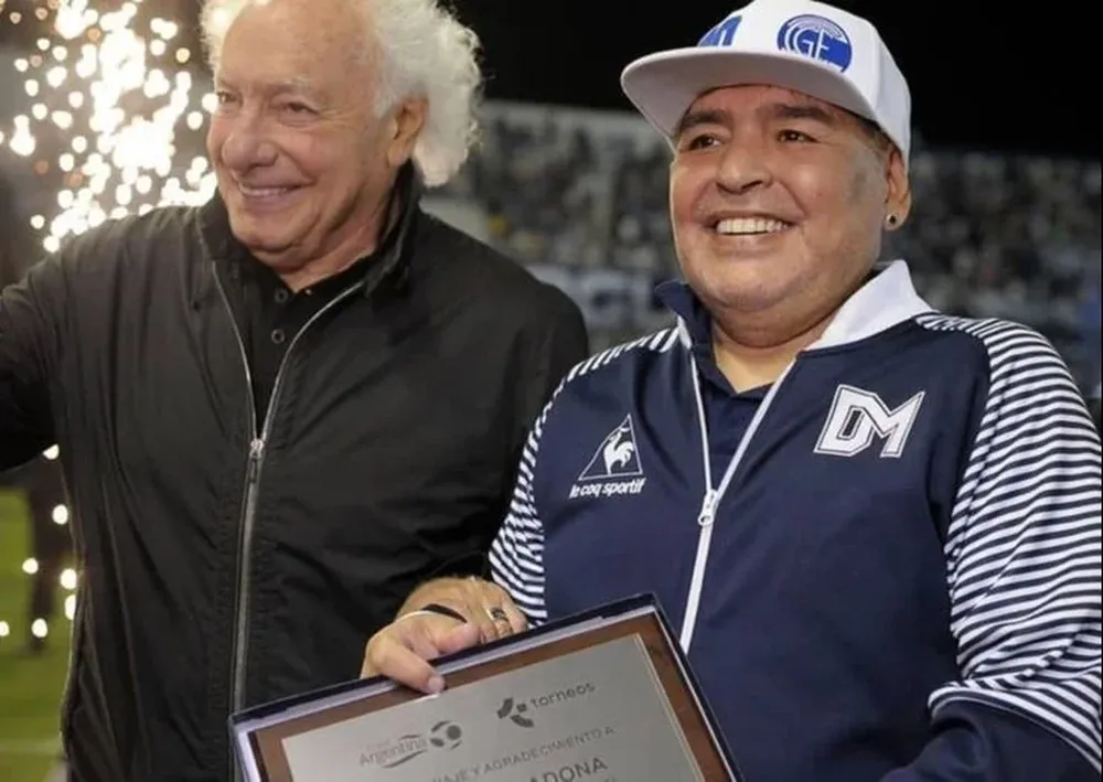 Guillermo Coppola y Diego Maradona