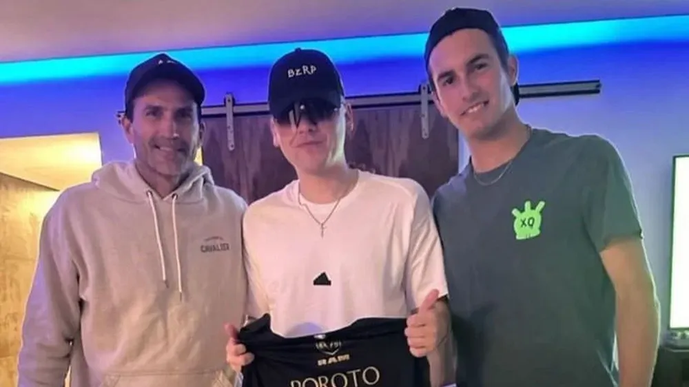 Biza con Adolfo Cambiaso y su hijo, Poroto.