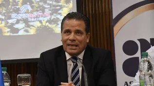 Salvador Ferrer, presidente del BROU, en el lanzamiento de la Expoactiva Nacional.