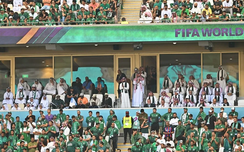 Autoridades de Arabia Saudita en el partido ante Argentina de Qatar 2022