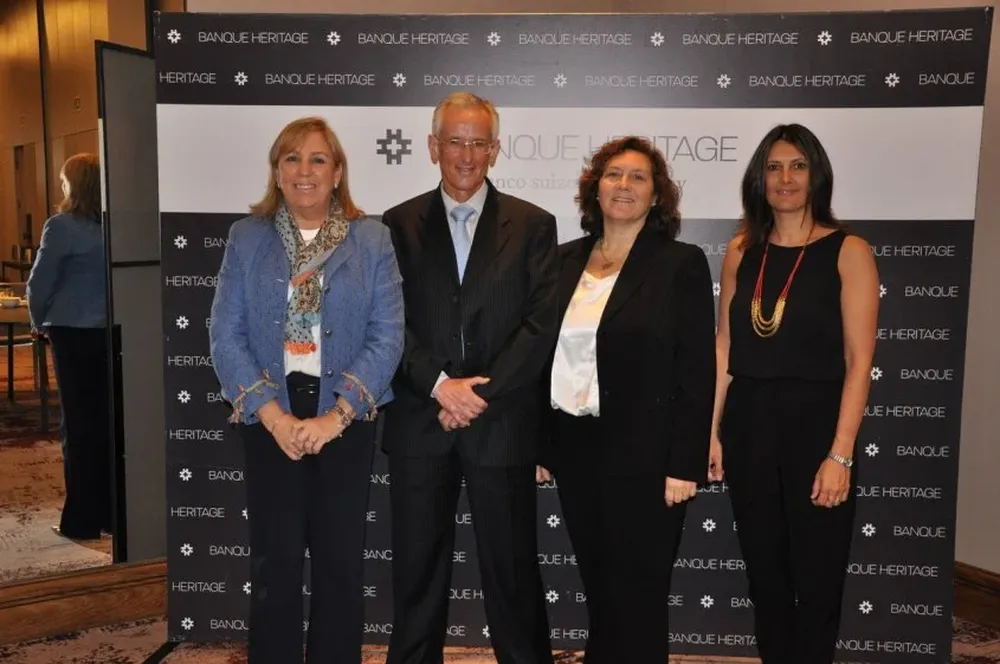 Graciela Raybaud, Jorge Velasco, Valerie Schuhl y Carolina Bellenda