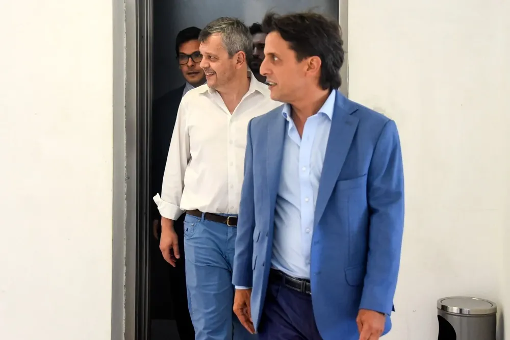 Archivo. El abogado Diego Camaño con su cliente Gustavo Leal