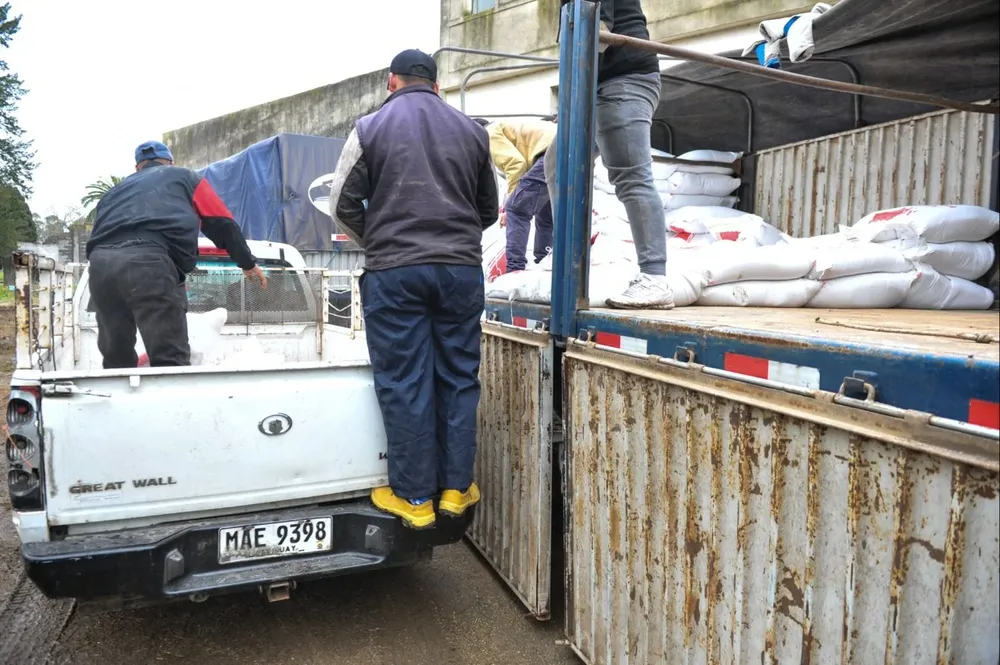 Distribución de ración en San José.