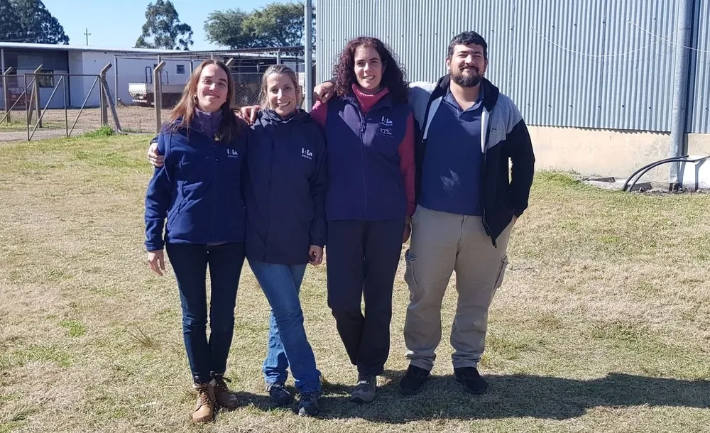 Ana Inés Moltini, Eleana Luque, Joanna Lado y Pedro Pintos, equipo de poscosecha y calidad de INIA Salto Grande.
