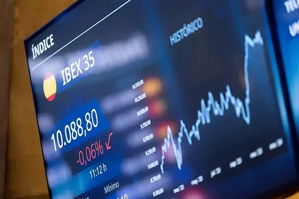 Panel de la Bolsa de Madrid