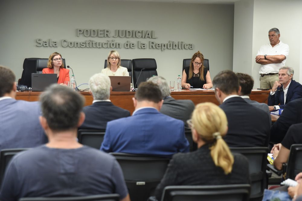 Varios de los abogados presentes en la primera audiencia de Conexión Ganadera