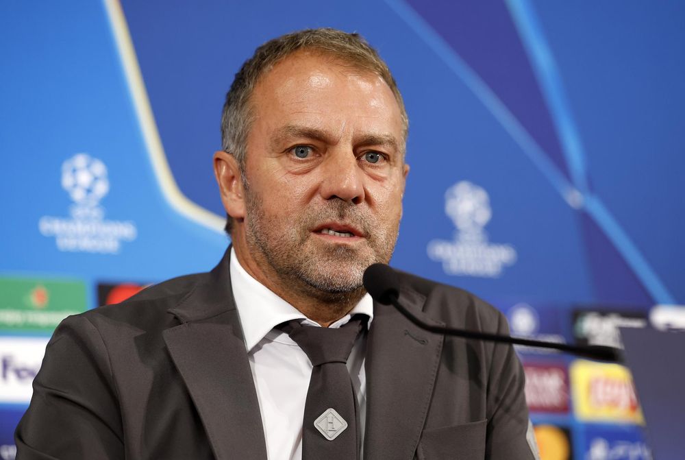 Hansi Flick en conferencia de prensa.