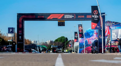Arco de salida que tendrá el Gran Premio de España de Fórmula 1, en Ifema Madrid