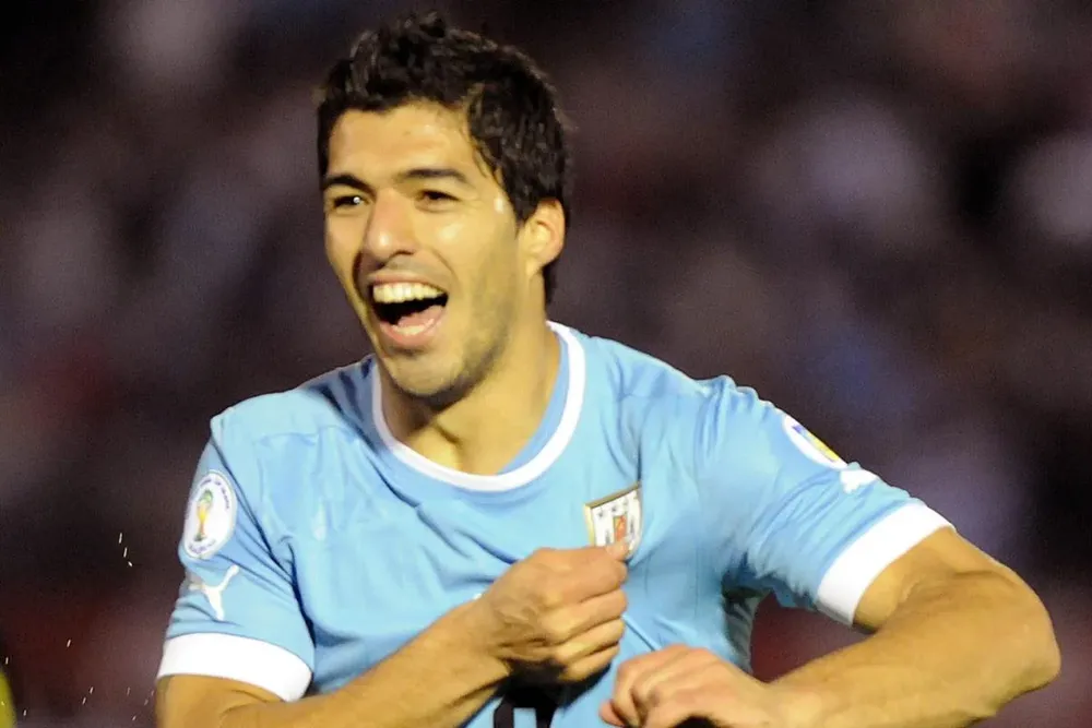 Luis Suárez festeja uno de los goles