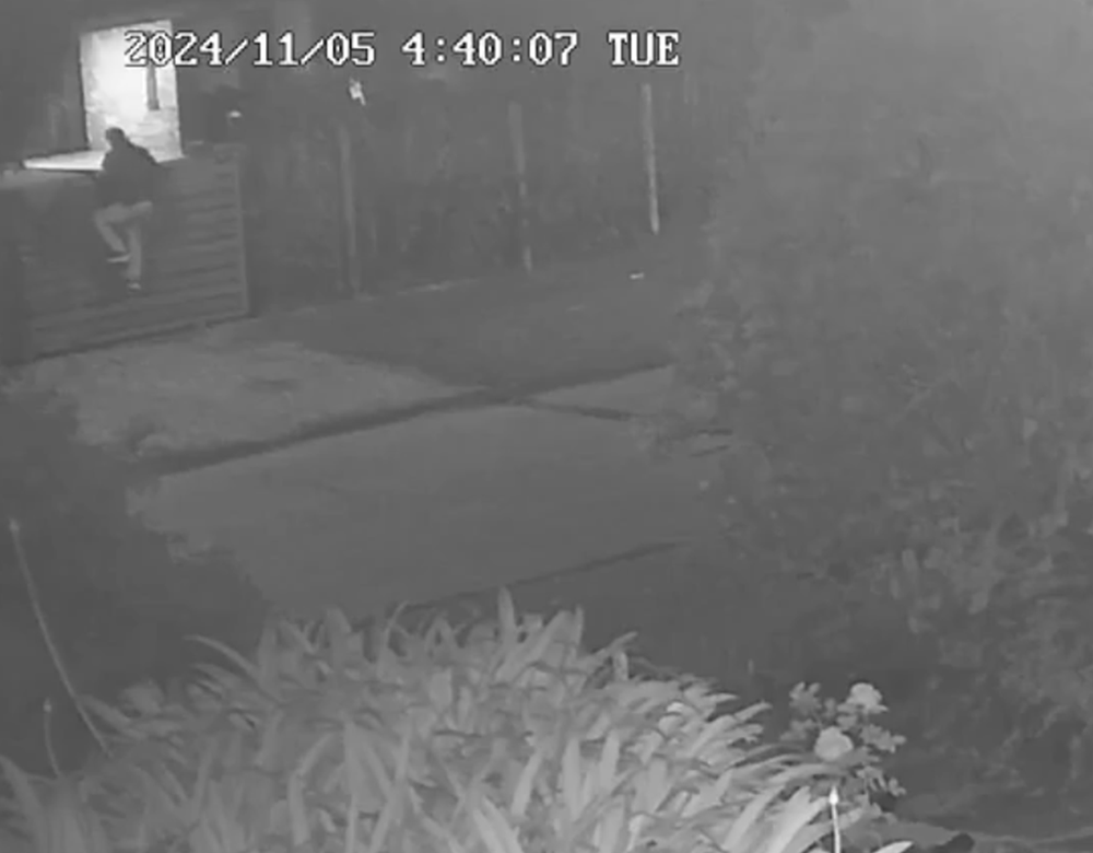 Cámara de seguridad que muestra robo a casa de Punta del Este