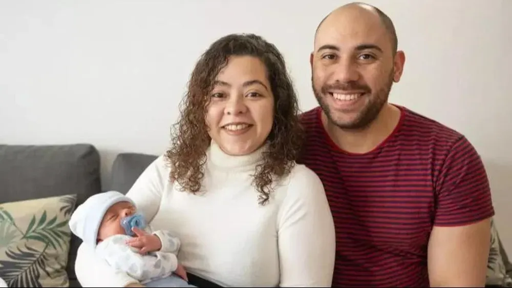 Maira Montes y su pareja