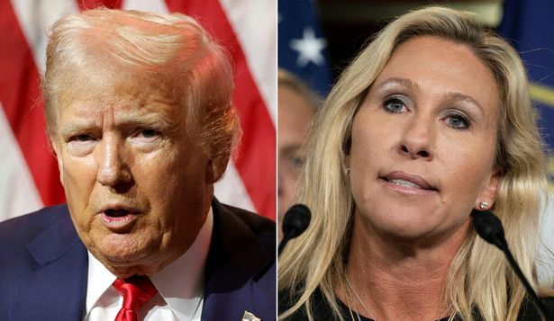 El presidente de EEUU Donald Trump y la congresista Marjorie Taylor Greene.