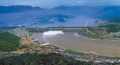 La imensidad de la presa de las Tres Gargantas, China. &nbsp;