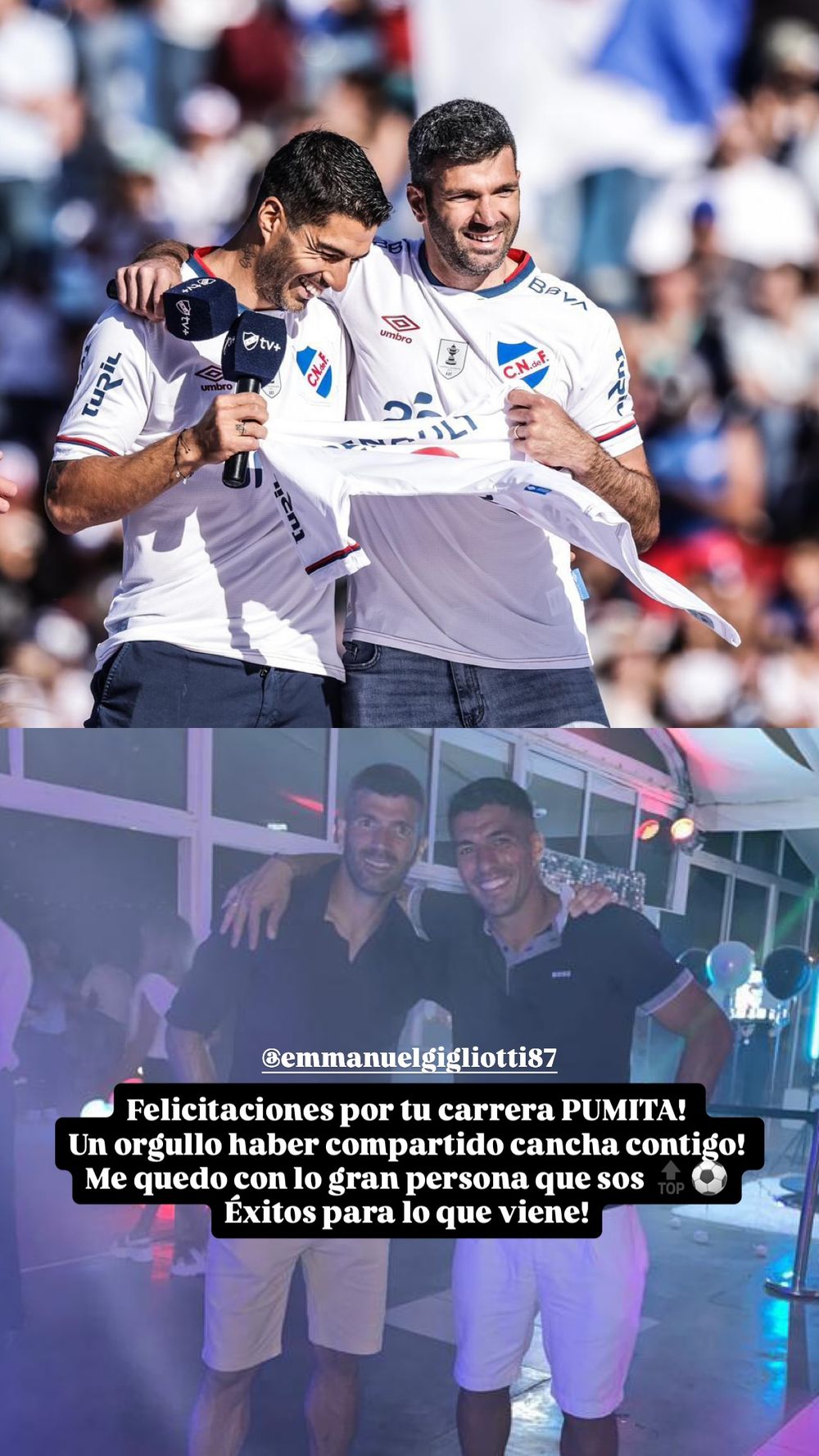 Emmanuel Gigliotti y Luis Suárez