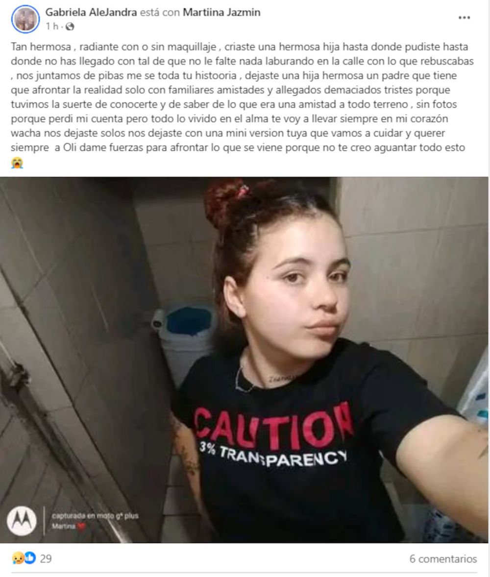 Martina Schiapelli, la víctima a la salida del Tropitango. (Foto: Captura Facebook).