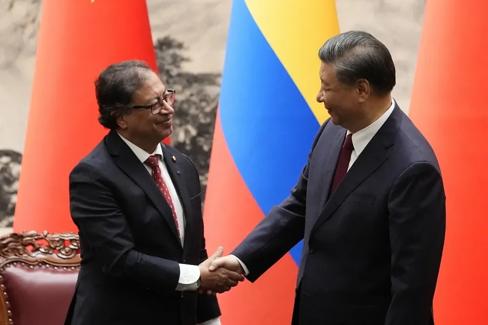 El presidente colombiano, Gustavo Petro y su par chino, Xi Jinping, destacaron las buenas relaciones entre ambos países y la disposición al trabajo en conjunto