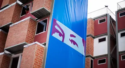 Venezuela- Vista de un conjunto residencial en un barrio de Caracas, donde el Maduro estrnó su gobierno de calle