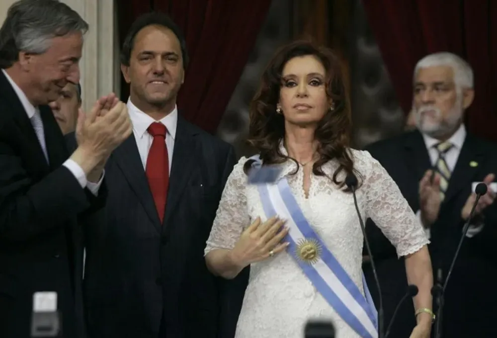Cristina Fernández, en su primera asunción en 2007.