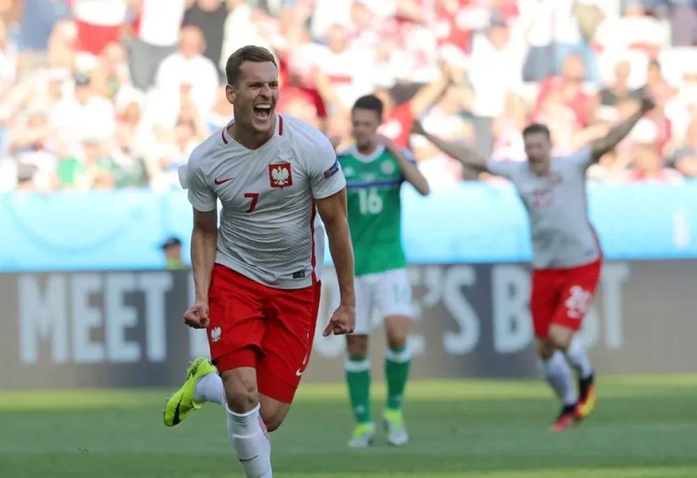Arkadiusz Milik, autor del gol polaco ante Irlanda del Norte