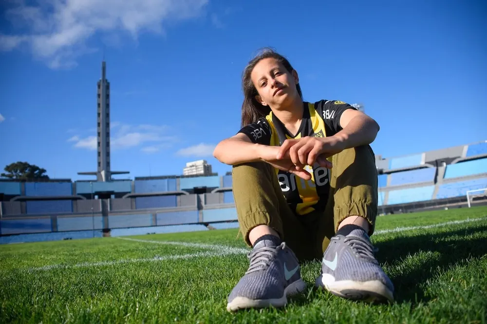 Belén Aquino en el Estadio Centenario