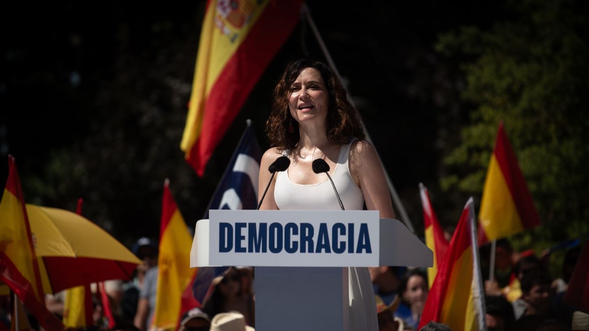 Isabel Díaz Ayuso en la manifestación del PP en Madrid: Cuando la  democracia popular suplanta a la liberal se entra en dictadura
