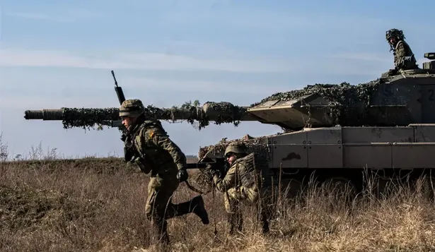 Militares del contingente español en las maniobras Steadfast Defender 24 en Polonia