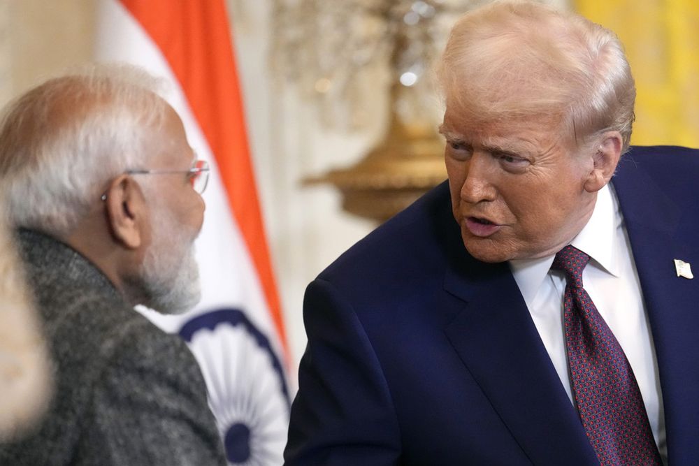 Trump recibió al primer ministro indio, Narendra Modi, en Washington en febrero