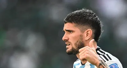 Rodrigo de Paul en el partido ante Arabia Saudita en el Mundial 2022