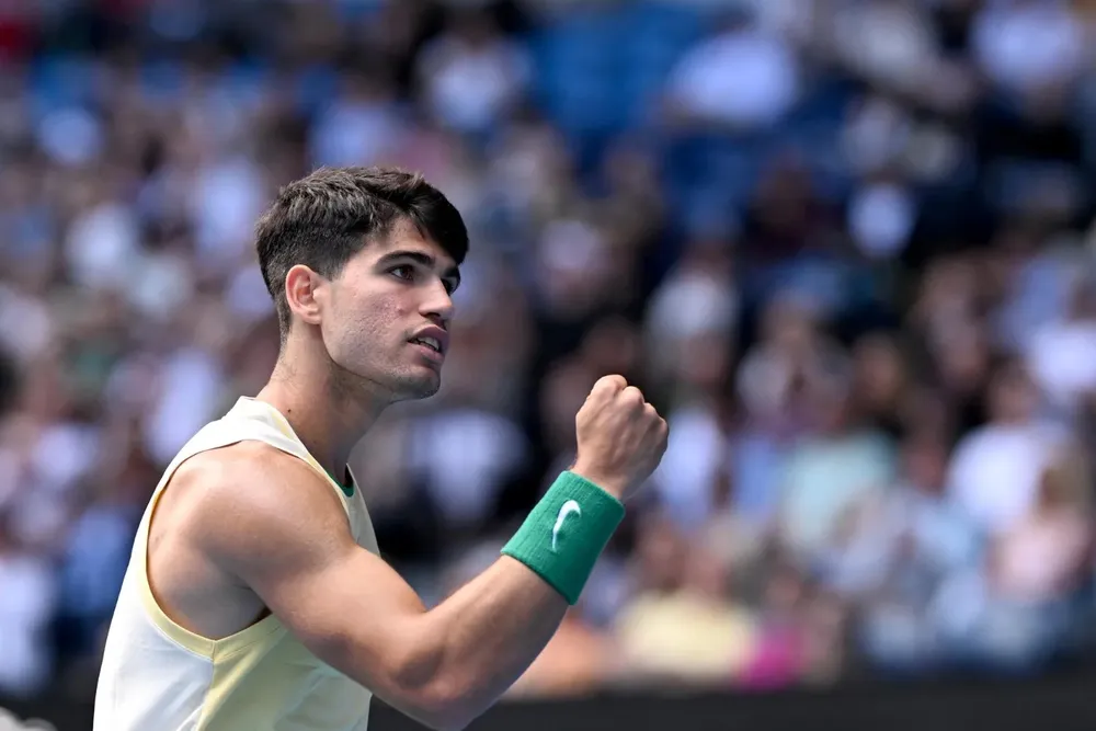 Carlos Alcaraz ganó 157 de sus 200 partidos a los 20 años.