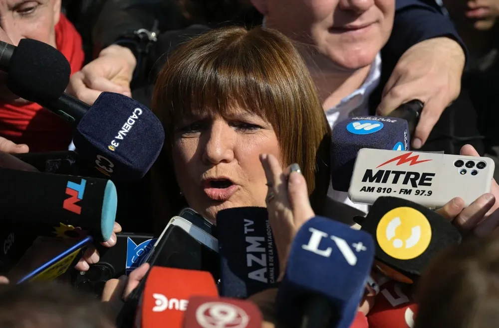 Patricia Bullrich en el búnker de Juntos por el Cambio