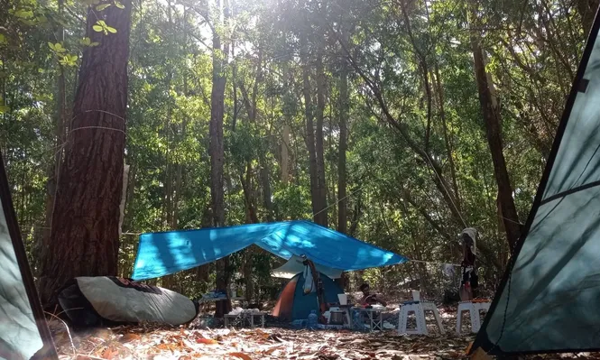 Camping en el Parque Nacional Santa Teresa, en Rocha.