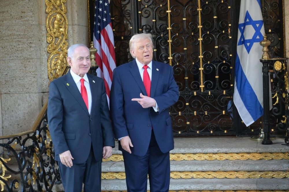 Primer ministro de Israel, Benjamín Netanyahu, y presidente de EEUU, Donald Trump.&nbsp;