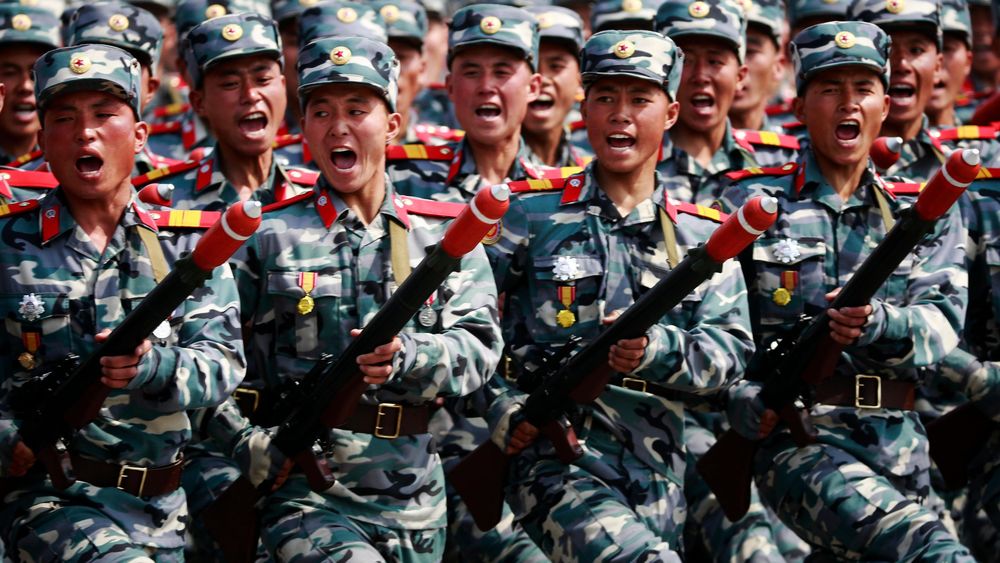 Corea del Norte tiene un ejército de aproximadamente de 1,3 millones de soldados activos.
