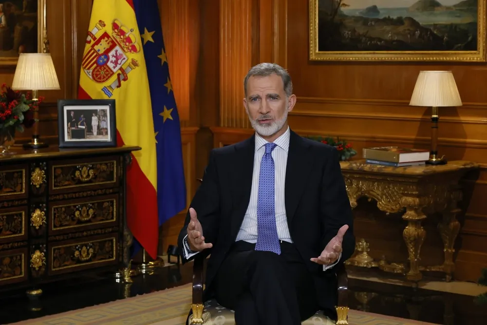El rey Felipe VI pronuncia este domingo su tradicional mensaje de Nochebuena, el decimo de su reinado.