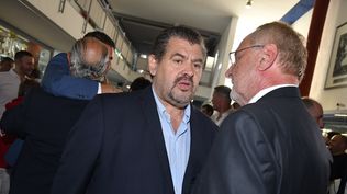 Flavio Perchman y Ricardo Vairo, vicepresidente y presidente de Nacional, respectivamente