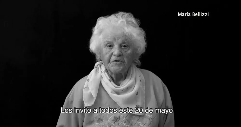 Captura de pantalla del video protagonizado por María Bellizzi