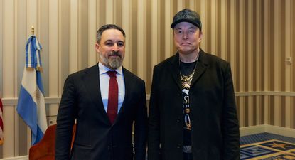 Elon Musk junto a Santiago Abascal.