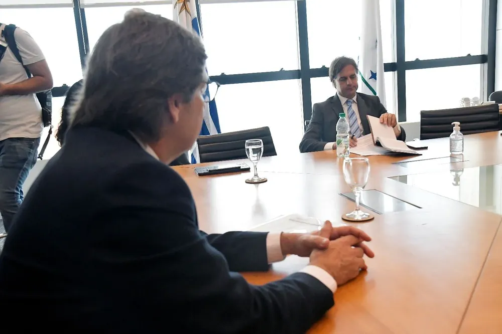 Archivo. El 31 de marzo del 2020 el gobierno recibió a varios representantes del FA