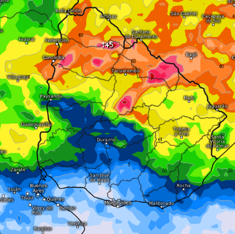 Meteorólogo de Inumet informó sobre acumulados