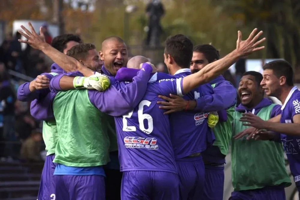 Festejo de Defensor Sporting