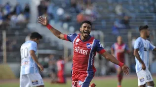 El festejo de Nacional con Rodrigo Aguirre