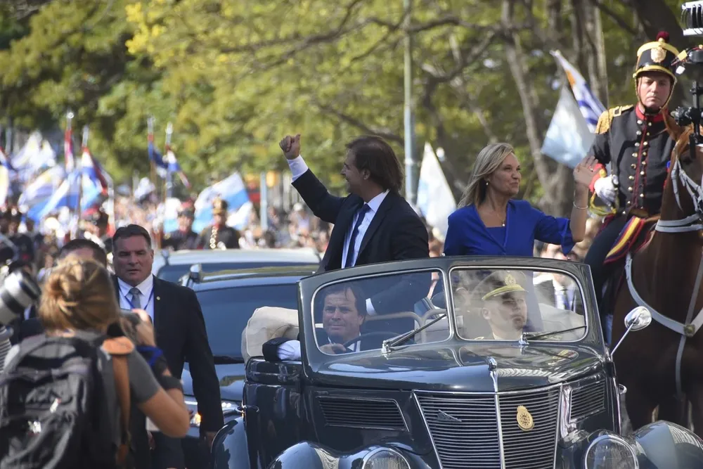 Astesiano cumpliendo funciones el día de la asunción presidencial